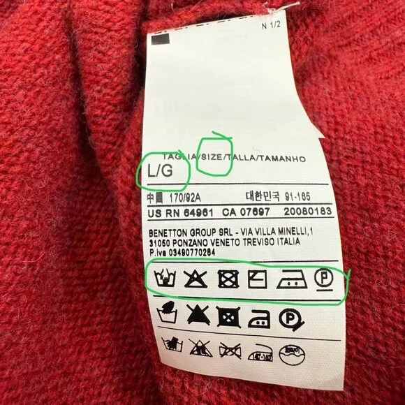 BENETTON Sweater NWT from Germany, Pure Shetland Sheep Wool - Picture 10 of 14